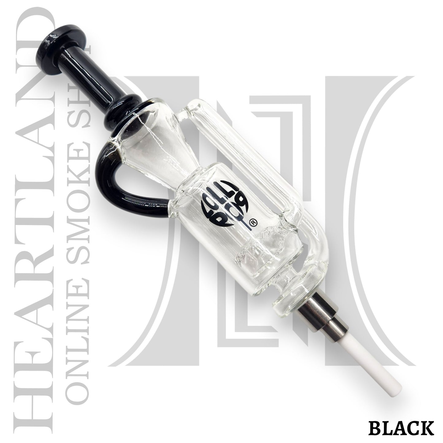 10" Water Perc Vortex Dab Straw Ceramic Tip Nectar Collector and Dish