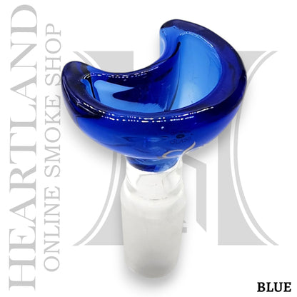 Half Moon Clover Glass Premium Bowl Head 14mm Male