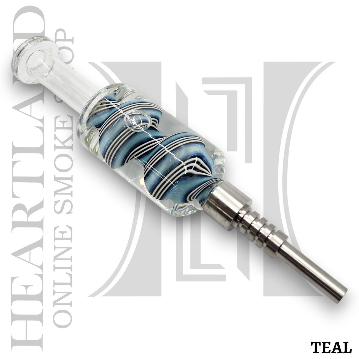 7.5" Glycerin Dab Straw Ceramic Tip Nectar Collector and Dish