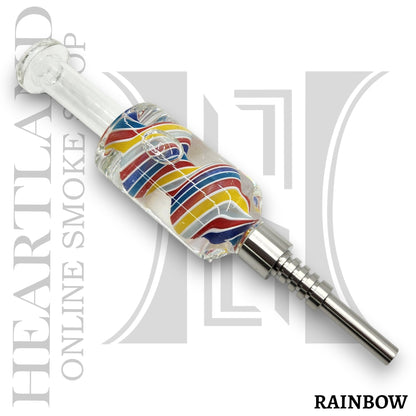7.5" Glycerin Dab Straw Ceramic Tip Nectar Collector and Dish