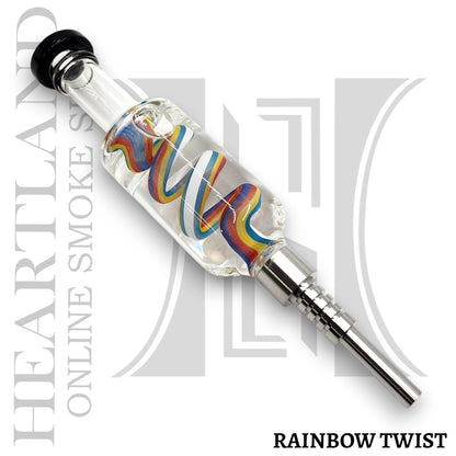7.5" Glycerin Dab Straw Ceramic Tip Nectar Collector and Dish