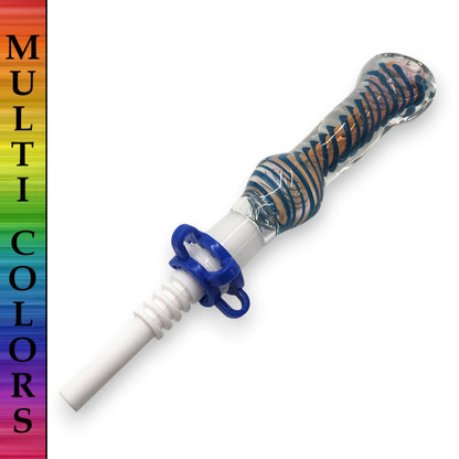 7" Glass Vapor Straw Nectar Collector 14mm Ceramic Tip