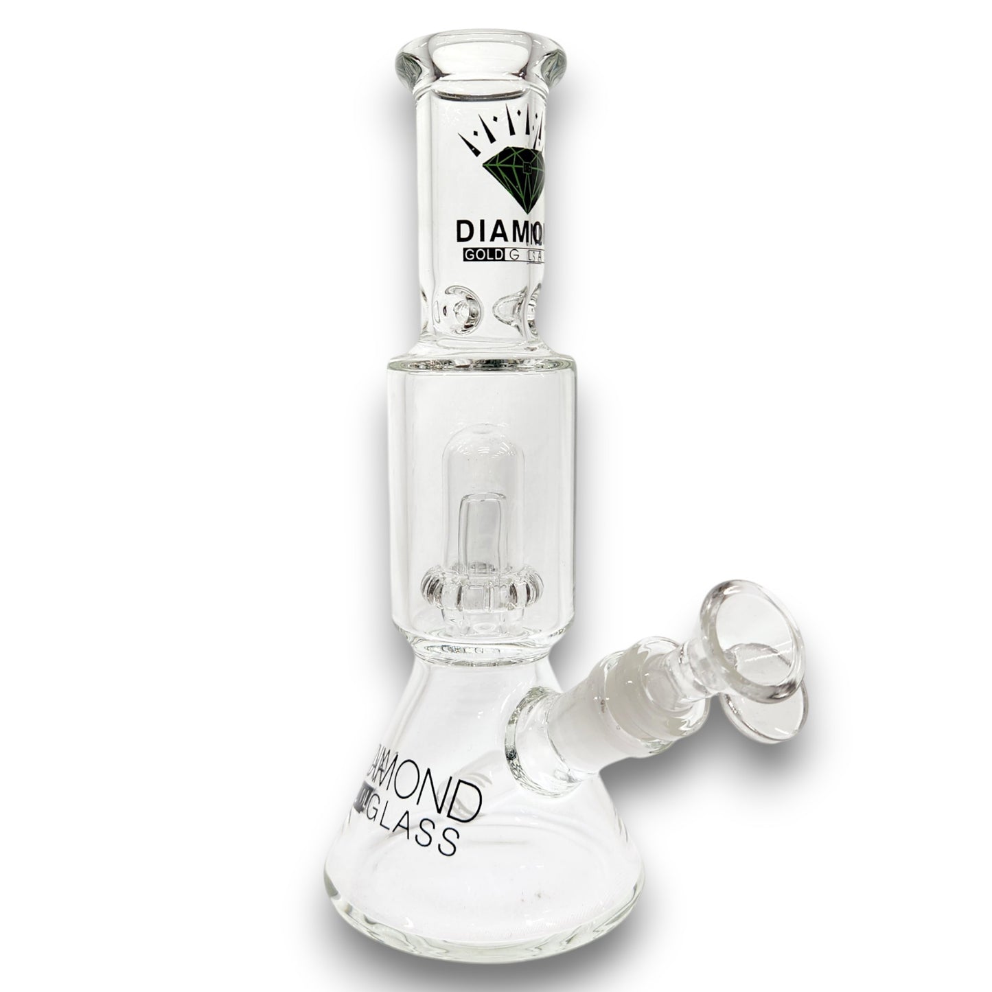 9" Diamond Gold Glass UFO Percolator Small Beaker