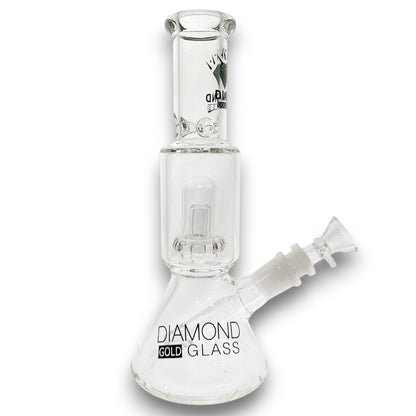 9" Diamond Gold Glass UFO Percolator Small Beaker