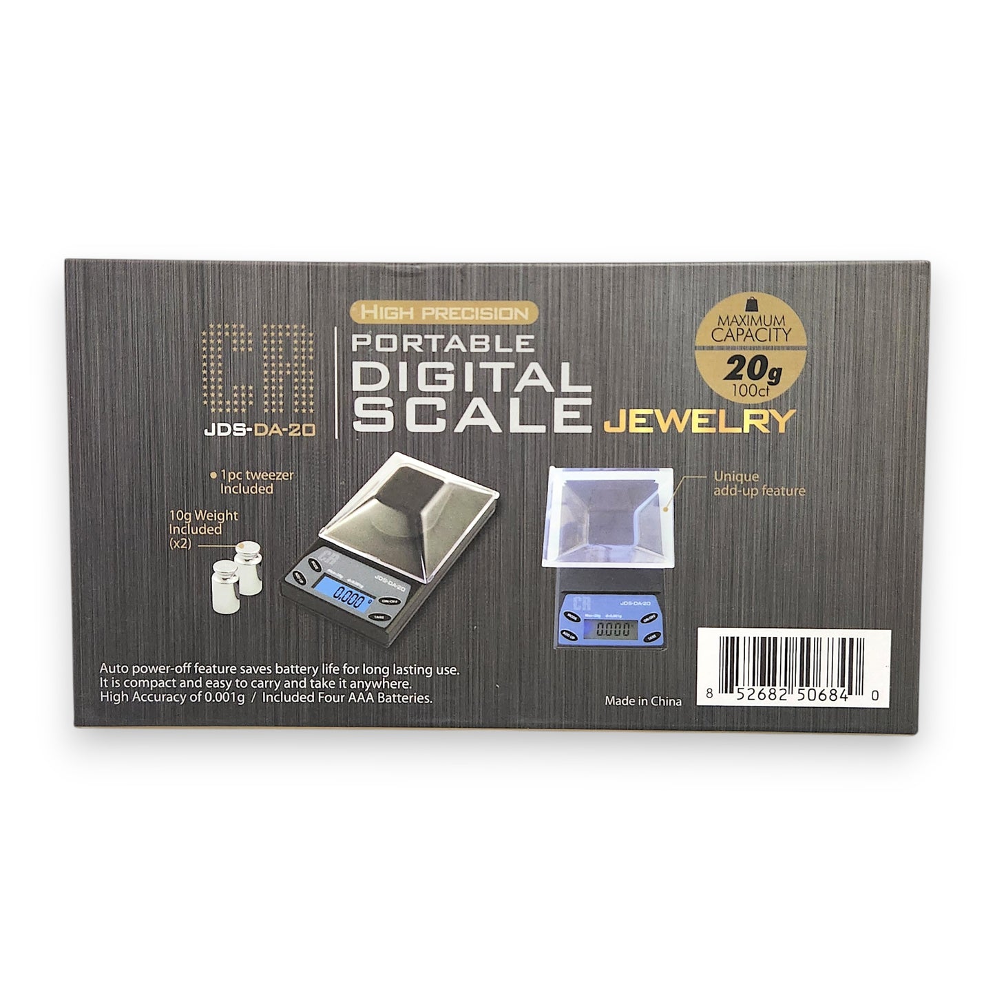 CR Digital Portable Scale 0.001g Accuracy 20g Max High Precision