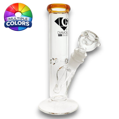 8" Diamond Straight Tube Bong