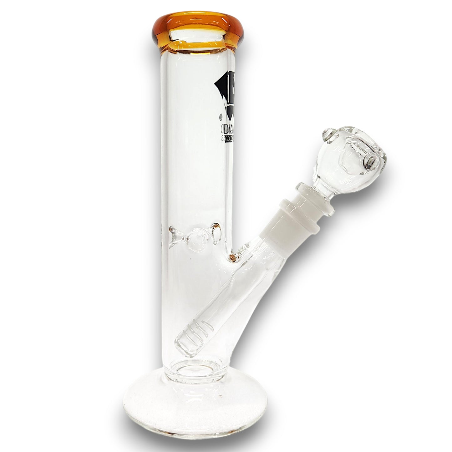 8" Diamond Straight Tube Bong