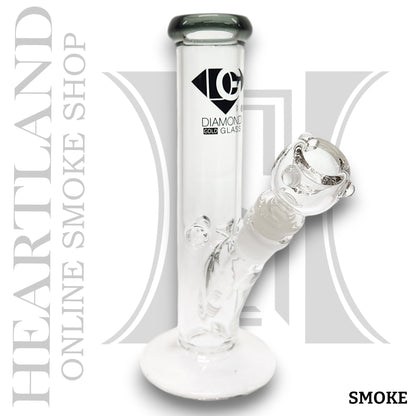 8" Diamond Straight Tube Bong