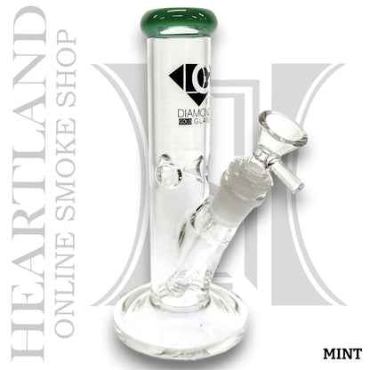 8" Diamond Straight Tube Bong