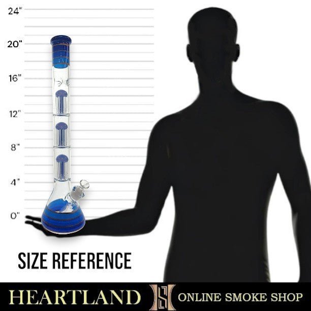21" Cali Cloudx Triple Tree Percolator Beaker Bong