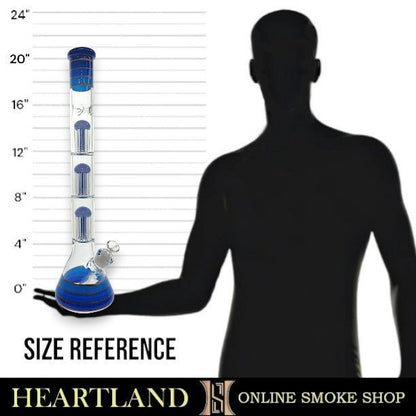 21" Cali Cloudx Triple Tree Percolator Beaker Bong