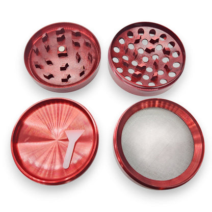 2.5" Tsunami Chromium Finish 4 Piece Grinder