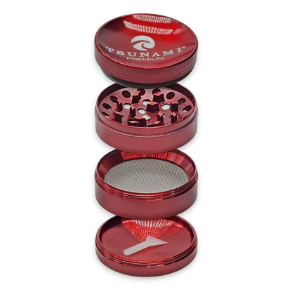 2.5" Tsunami Chromium Finish 4 Piece Grinder