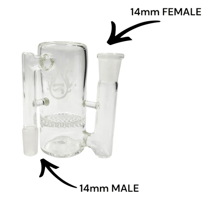 4 - 1/2" Pulsar 14mm 90 deg Honeycomb Percolator Ash Catcher