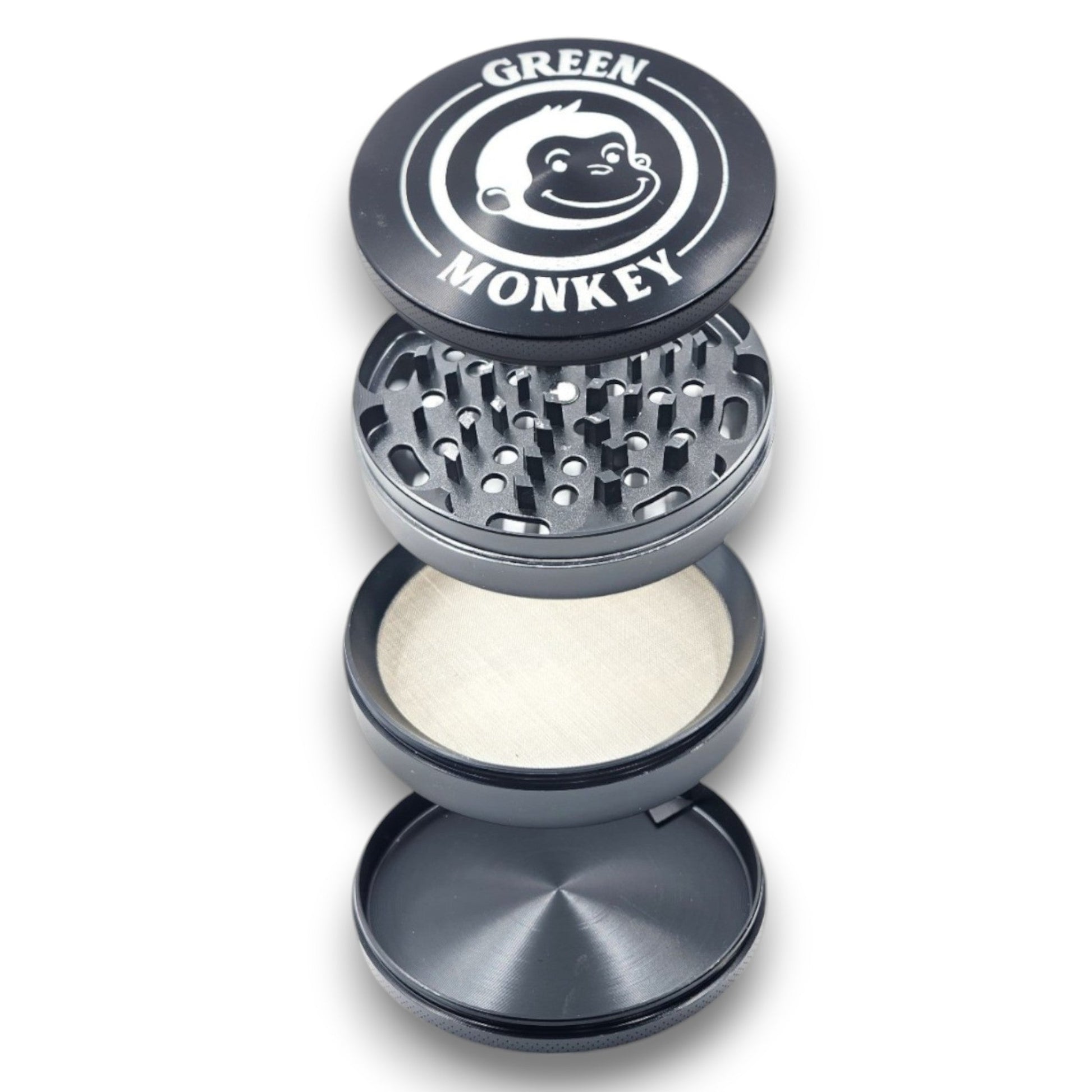 4" Large Green Monkey Capuchin Aluminum 4 Piece Grinder