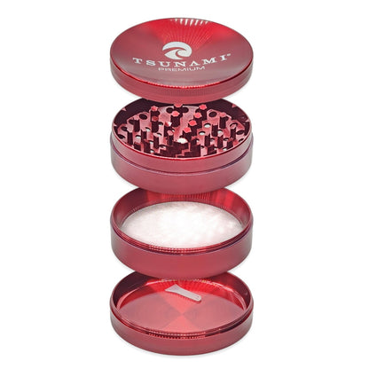 4" Tsunami Chromium Finish 4 Piece Grinder
