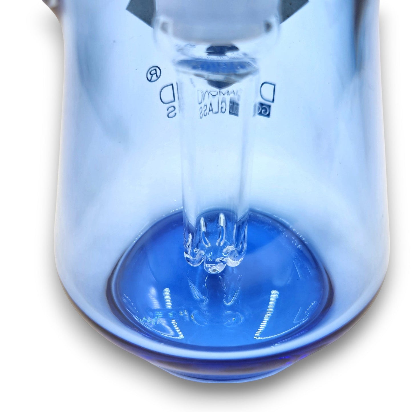4.5" Diamond Glass Full Color Glass Bubbler