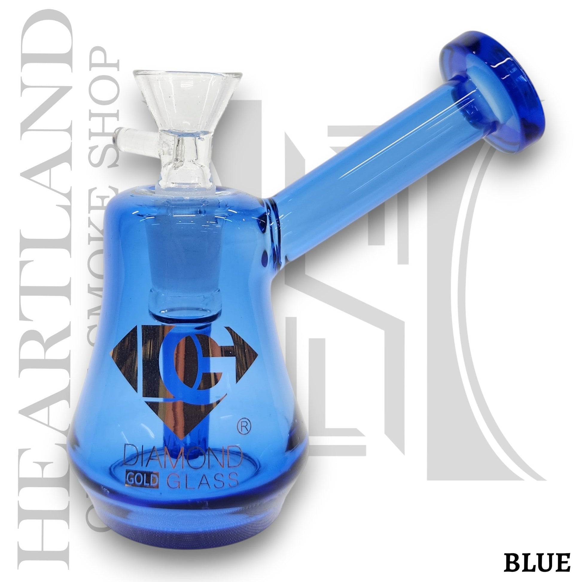 4.5" Diamond Glass Full Color Glass Bubbler