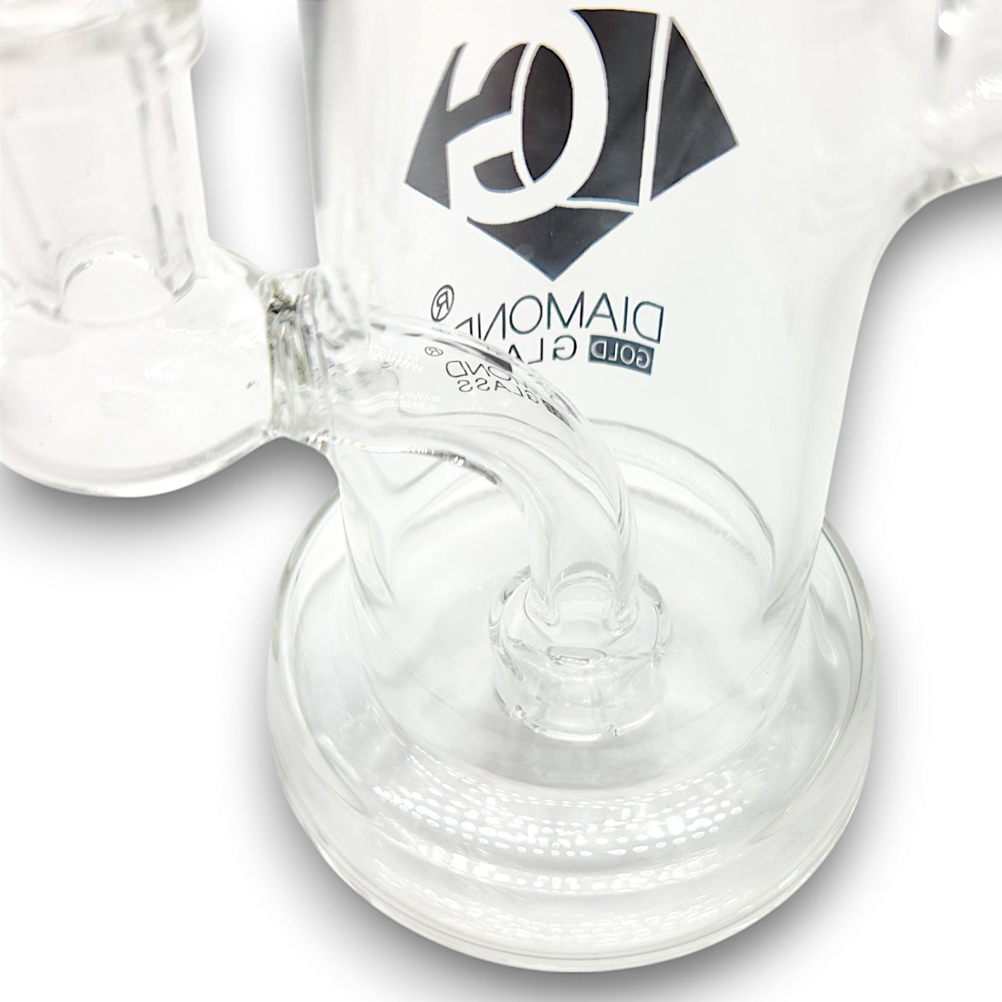 5" Diamond Glass Mini Dab Rig Circ Perc Bong - Heartland Smoke Shop