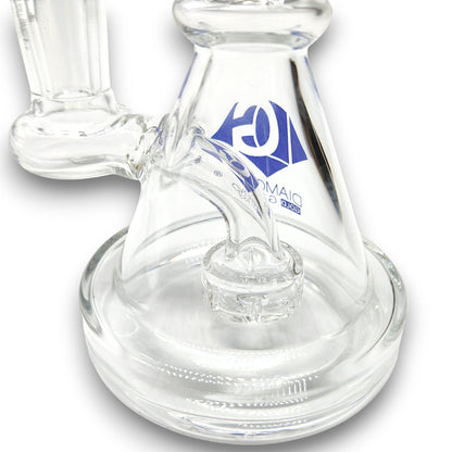 5" Diamond Glass Mini Dab Rig Circ Perc Bong