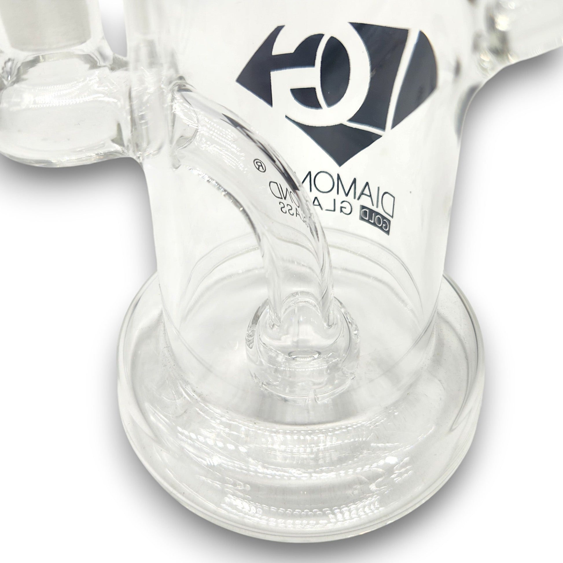 5" Diamond Glass Mini Dab Rig Circ Perc Bong