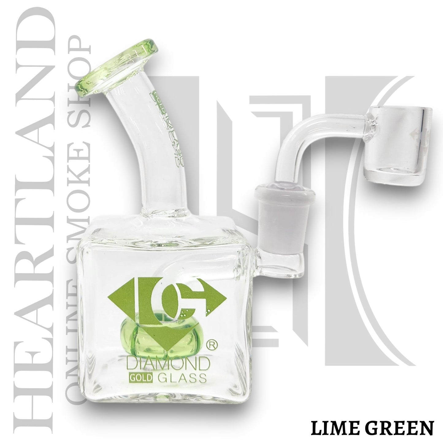 5" Diamond Glass Mini Rig Pocket Bubbler Circ Perc Bong