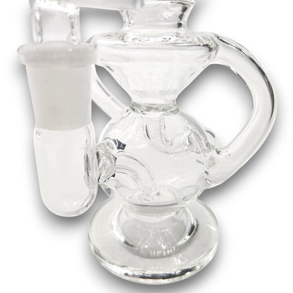 5" Diamond Glass Recycler Perc Pocket Bubbler Mini Bong
