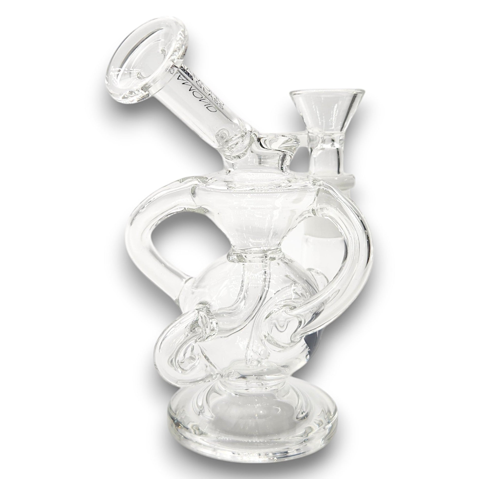5" Diamond Glass Recycler Perc Pocket Bubbler Mini Bong