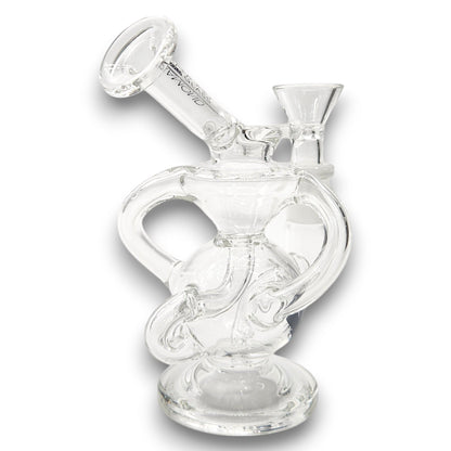 5" Diamond Glass Recycler Perc Pocket Bubbler Mini Bong