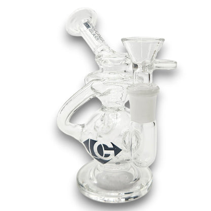 5" Diamond Glass Recycler Perc Pocket Bubbler Mini Bong