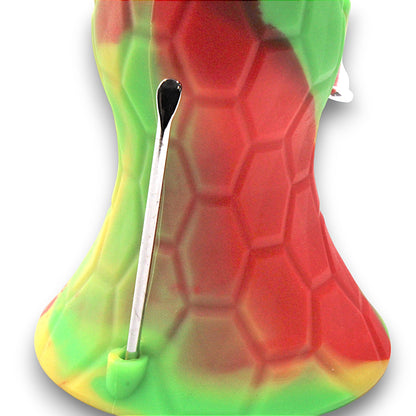 5" Pulsar Lava Flow Bong Flower and Dab Rig Silicone
