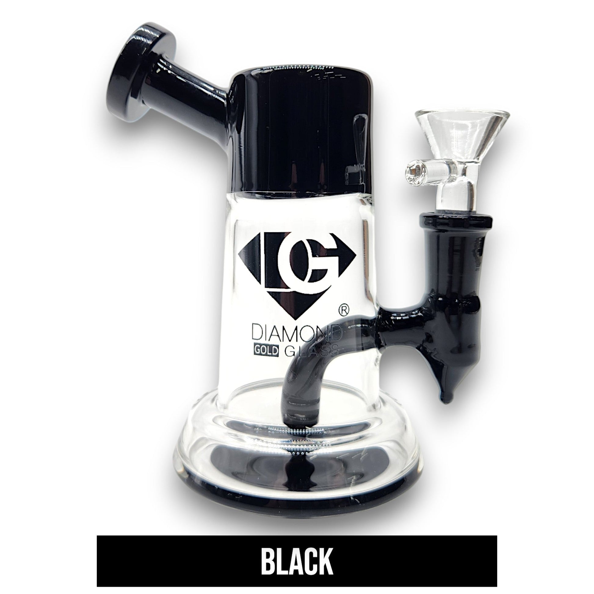 5.5" Diamond Glass Mini Bong Bubbler