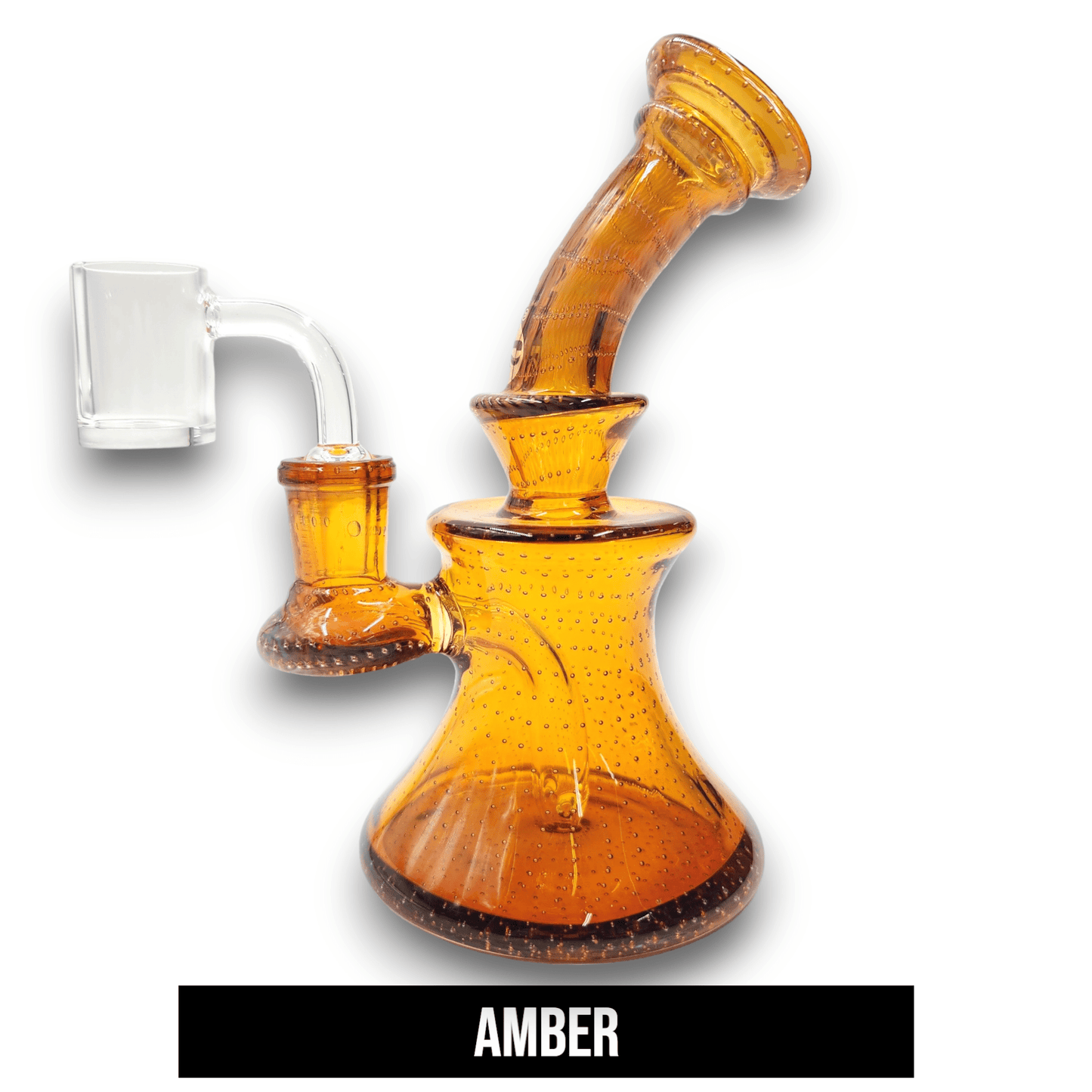 6 - 1/2" Pulsar Bubble Matrix Hourglass Dab Rig Bong