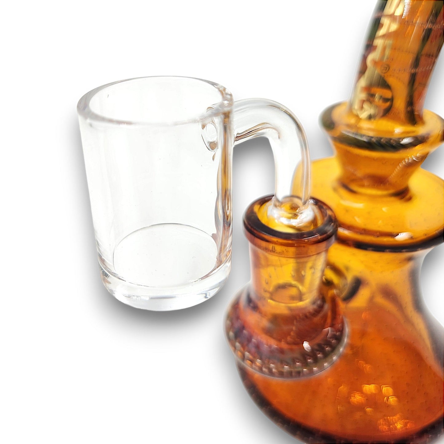 6 - 1/2" Pulsar Bubble Matrix Hourglass Dab Rig Bong