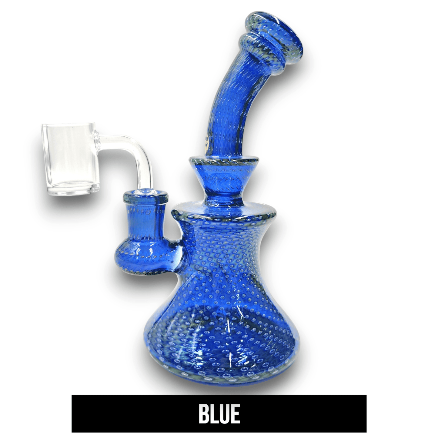 6 - 1/2" Pulsar Bubble Matrix Hourglass Dab Rig Bong