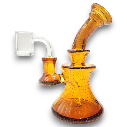 6 - 1/2" Pulsar Bubble Matrix Hourglass Dab Rig Bong