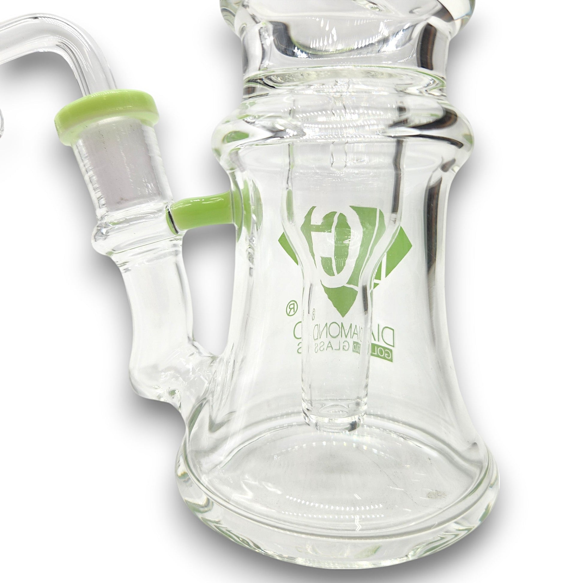 6" Diamond Glass Vortex Perc Dab Rig Bong