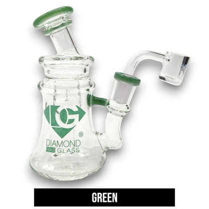 6" Diamond Glass Vortex Perc Dab Rig Bong