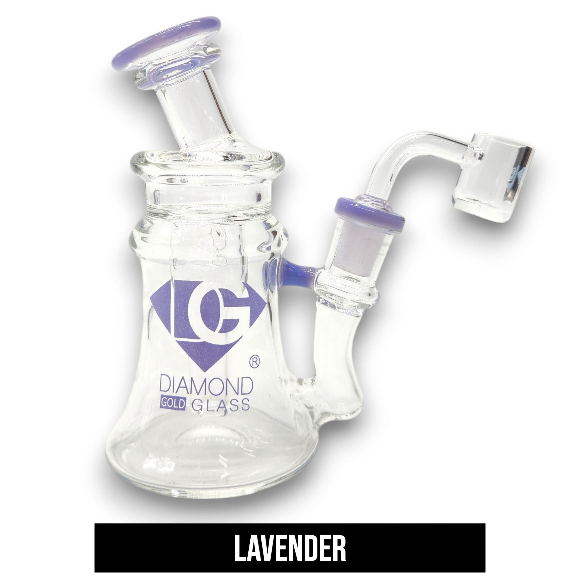 6" Diamond Glass Vortex Perc Dab Rig Bong