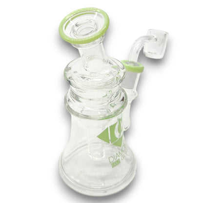 6" Diamond Glass Vortex Perc Dab Rig Bong