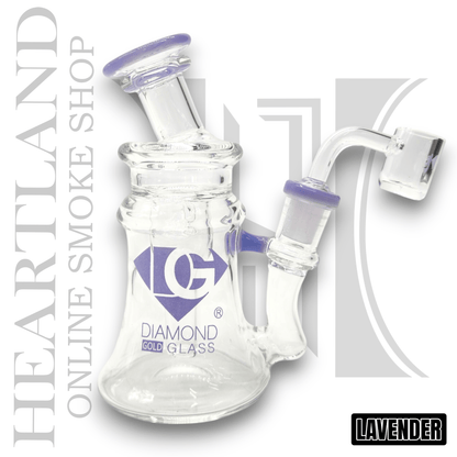 6" Diamond Glass Vortex Perc Dab Rig Bong