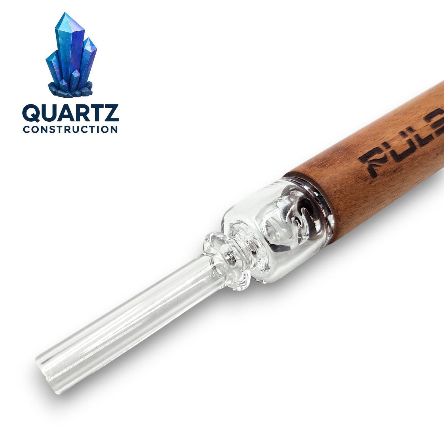 6" Pulsar Quartz Rosewood Dab Straw