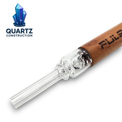 6" Pulsar Quartz Rosewood Dab Straw