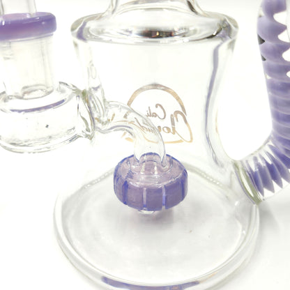 7" Cali CloudX Tail Circ Perc Bong