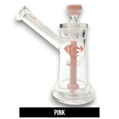 7" Diamond Glass 2 Piece Circ Perc Bubbler Bong