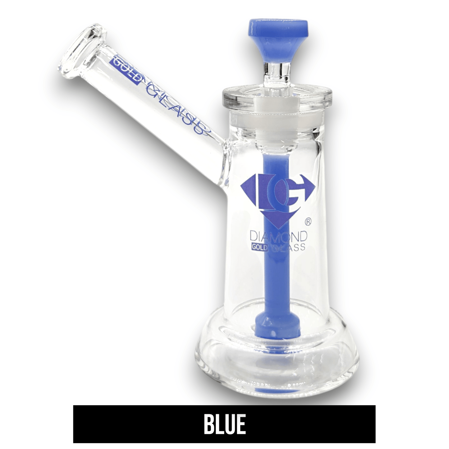 7" Diamond Glass 2 Piece Circ Perc Bubbler Bong