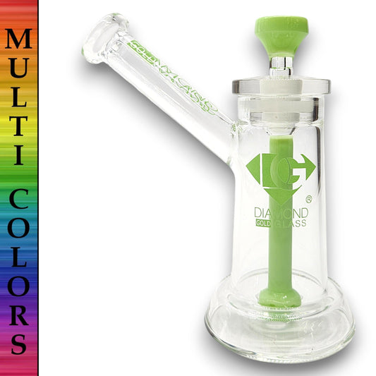7" Diamond Glass 2 Piece Circ Perc Bubbler Bong