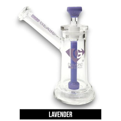 7" Diamond Glass 2 Piece Circ Perc Bubbler Bong