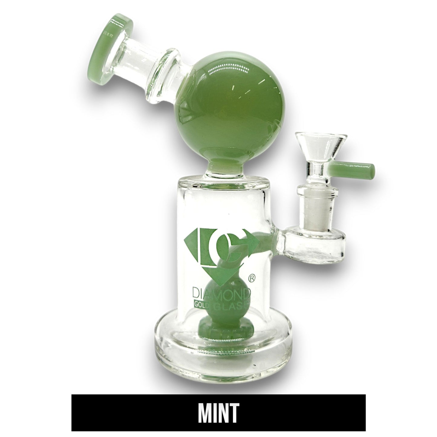 7" Diamond Glass Sphere Ray Gun Circ Percolator Bong