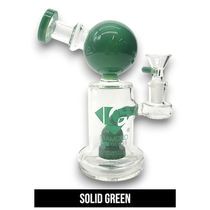 7" Diamond Glass Sphere Ray Gun Circ Percolator Bong